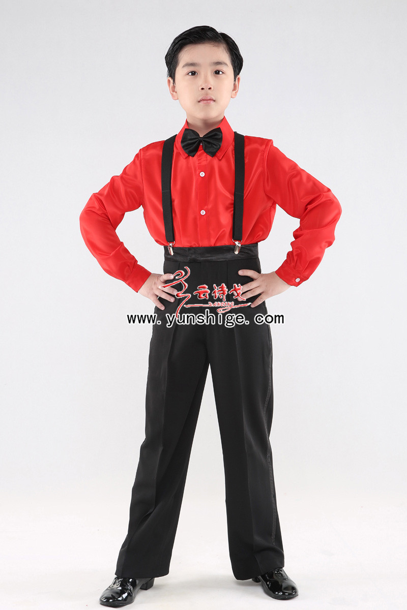 中小学生男生合唱服装衬衫马甲背带裤服装JTWBT09