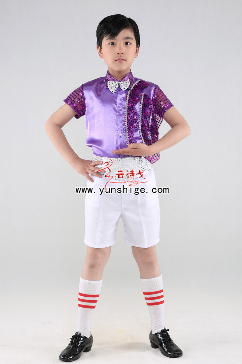 中小学生男生合唱服装衬衫马甲背带裤服装JTWBT05