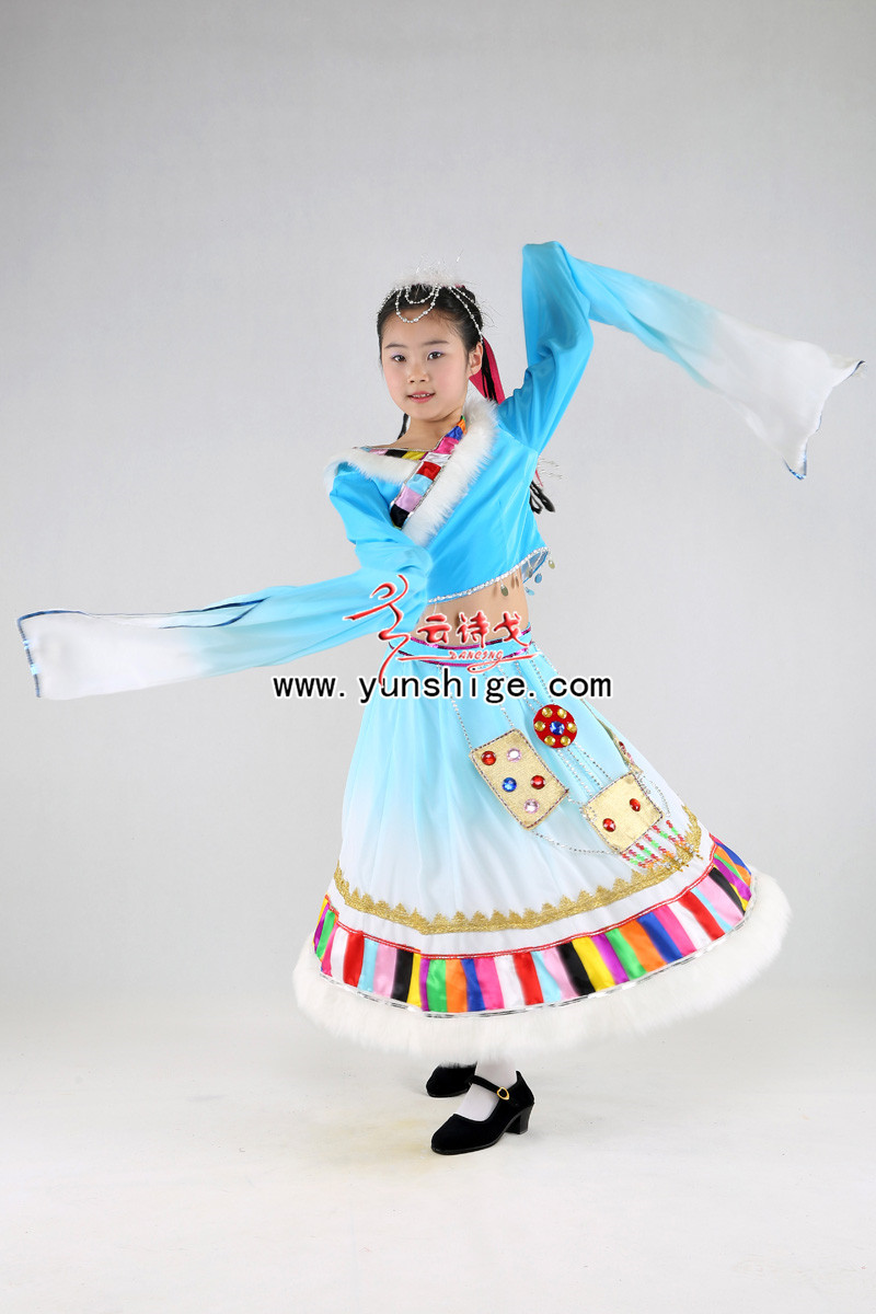 儿童56个少数民族服装儿童藏族ZZGT10