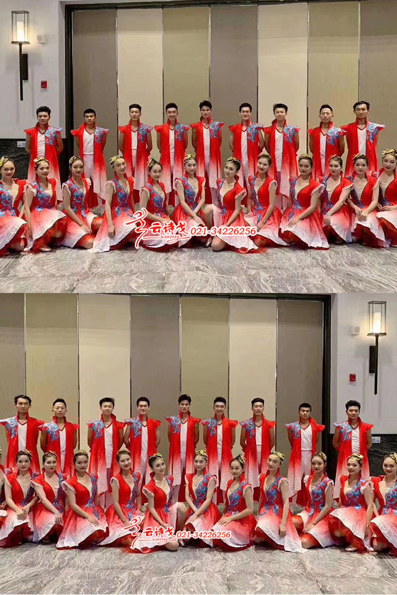 伴舞红歌演出服装舞蹈服装新款国庆演出服装x bwb101-16套