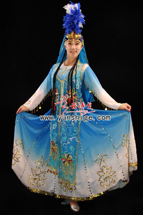 56个少数民族 演出服 维族 塔吉克族 哈萨克族WZG51