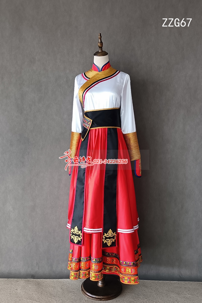ZZG67民族演出服装藏族舞蹈服装出租定制